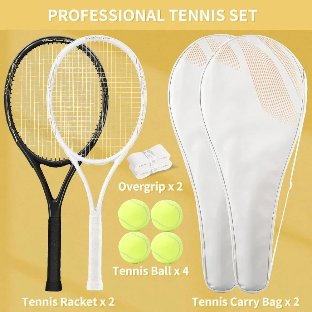 27'' Tennis Racquet for Beginner, includes 4 Tennis Balls,