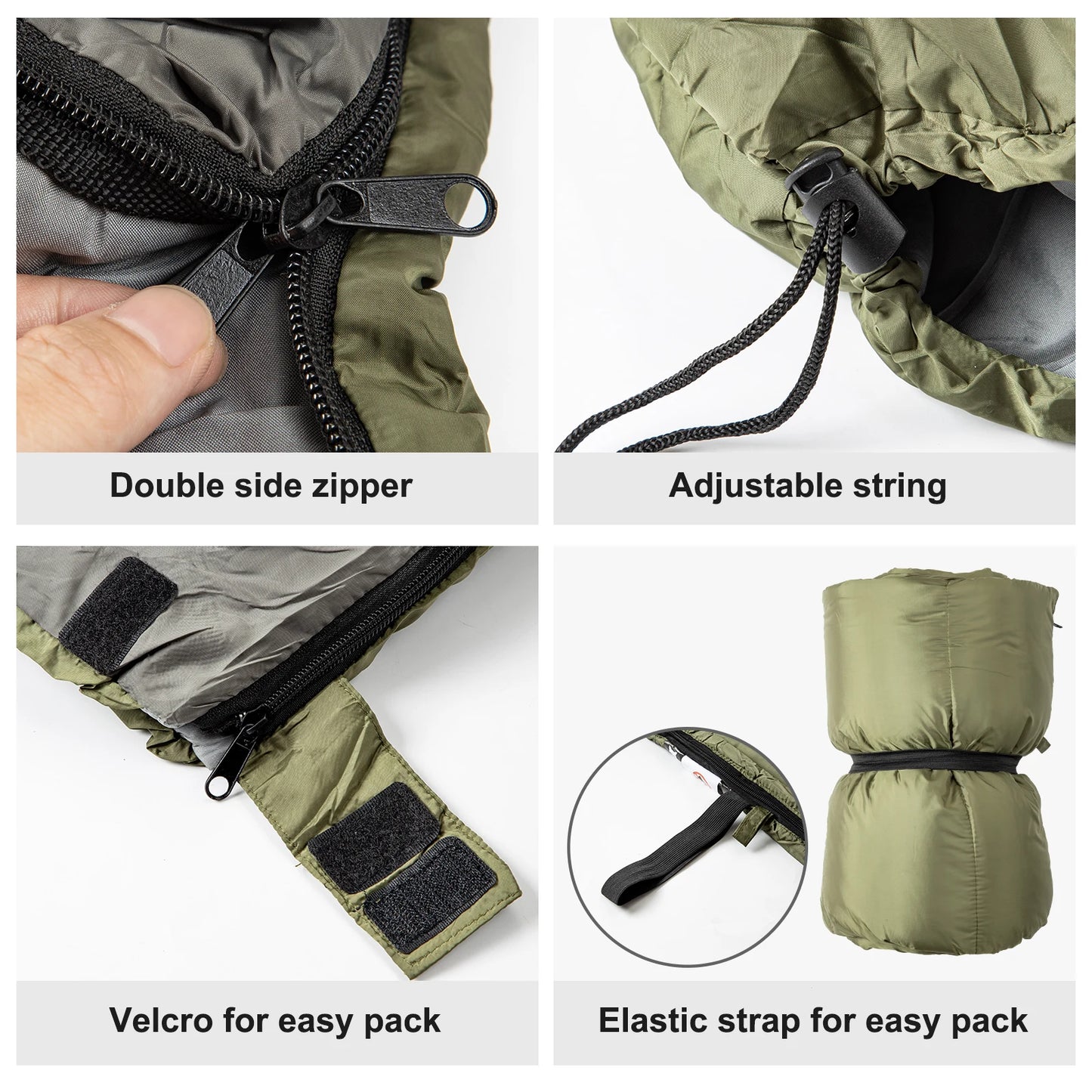 3 Season Sleeping Bag Lightweight  Outdoor Camping