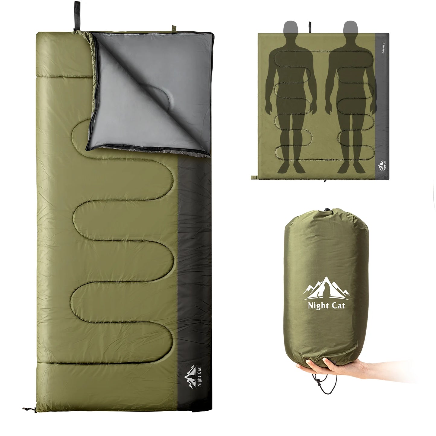 3 Season Sleeping Bag Lightweight  Outdoor Camping