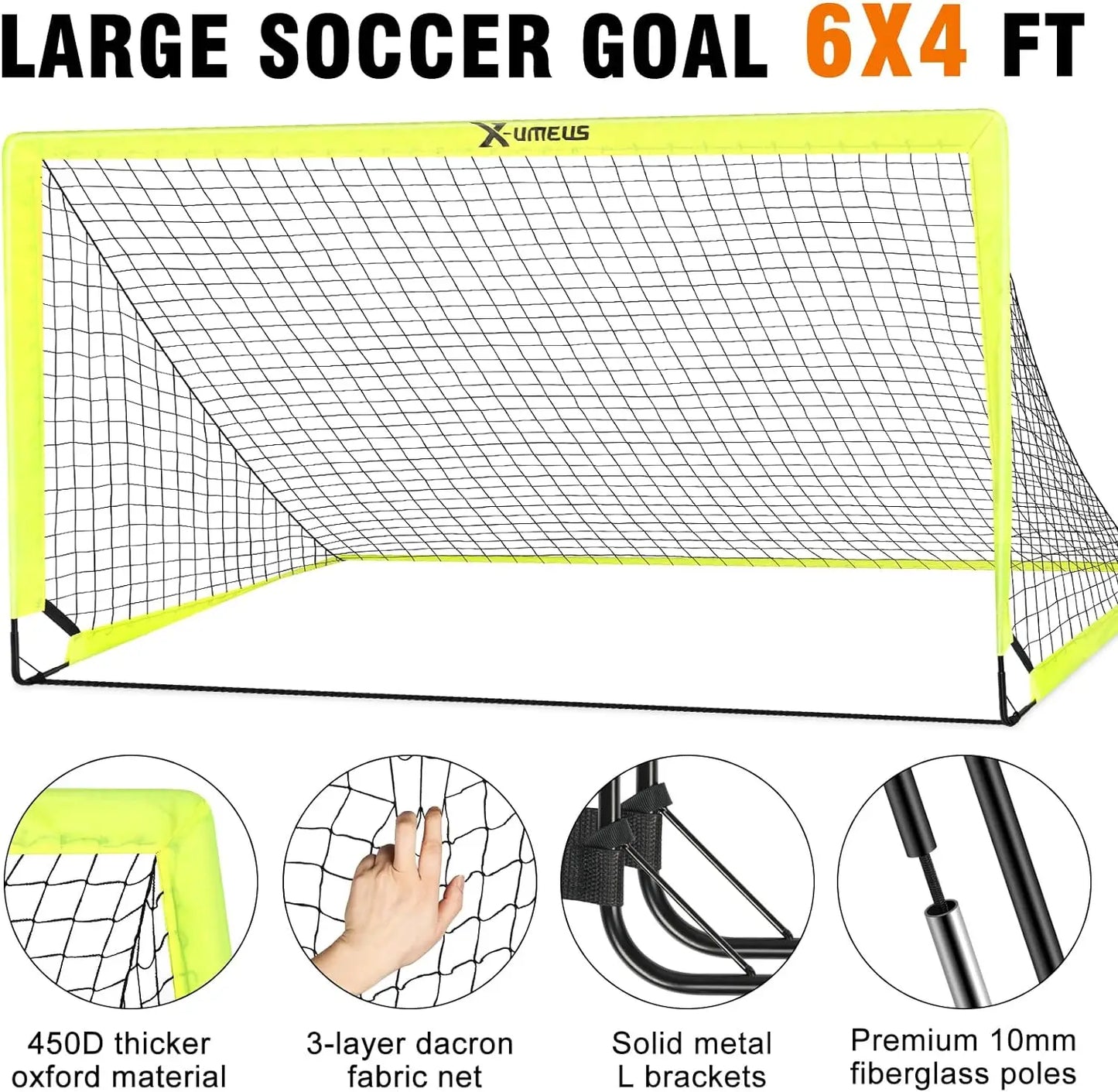 Kids Backyard Soccer Goal Training Equipment