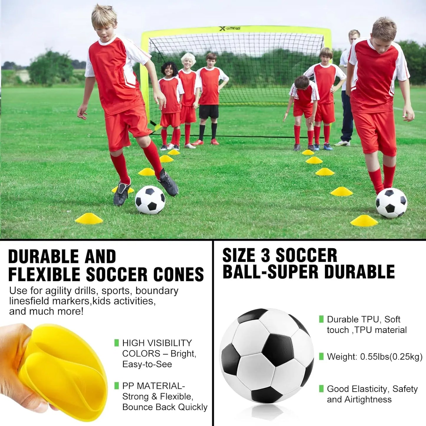 Kids Backyard Soccer Goal Training Equipment