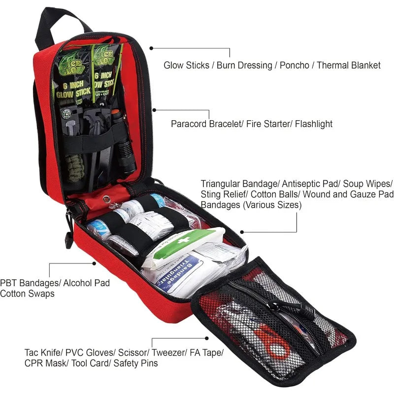 250 Pieces Survival First Aid Emergency Kits