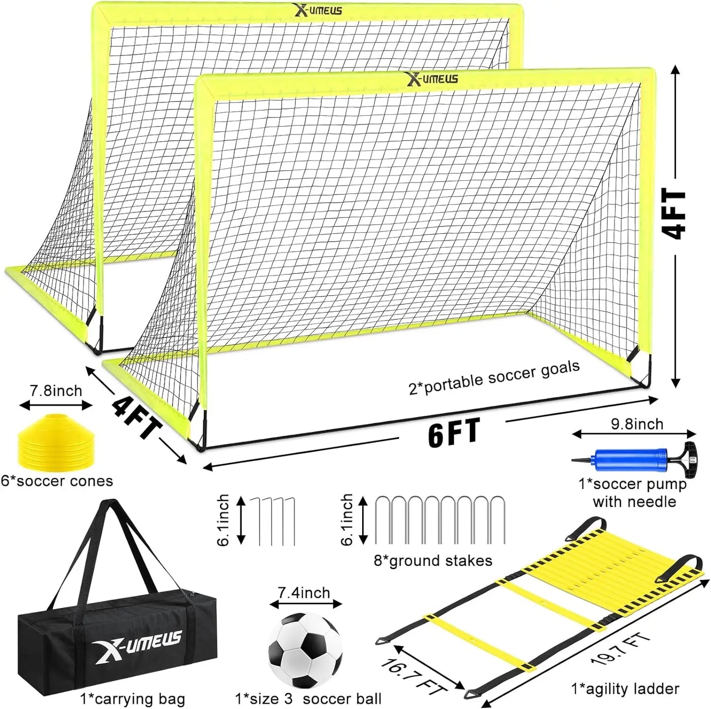 Kids Backyard Soccer Goal Training Equipment