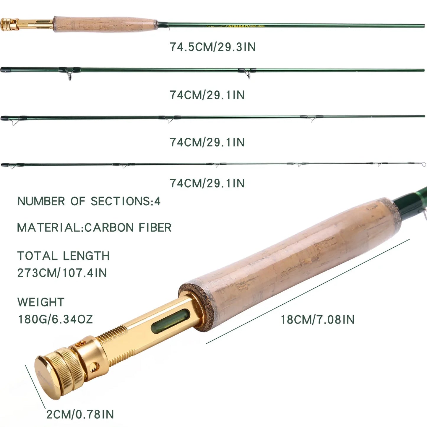 2.7M UltraLight Fly Fishing Rod