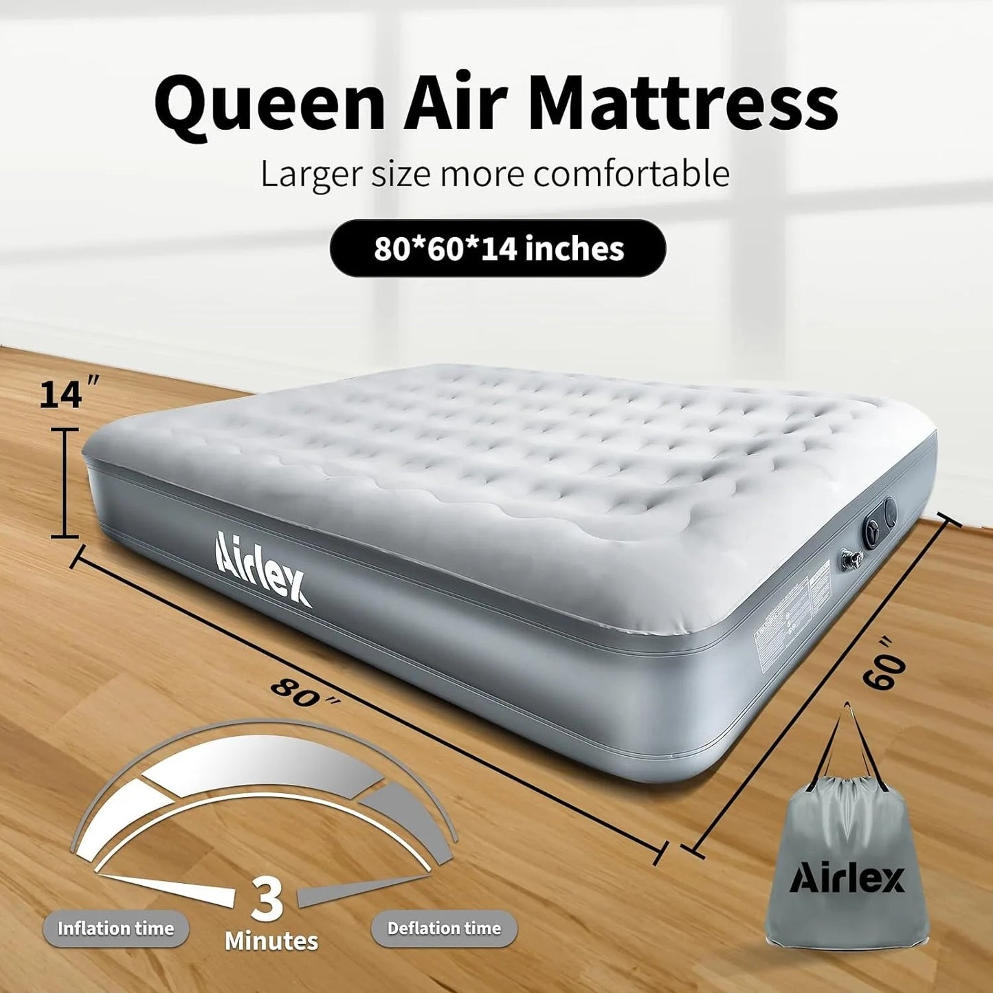 Queen Size Inflatable Camping Mattress