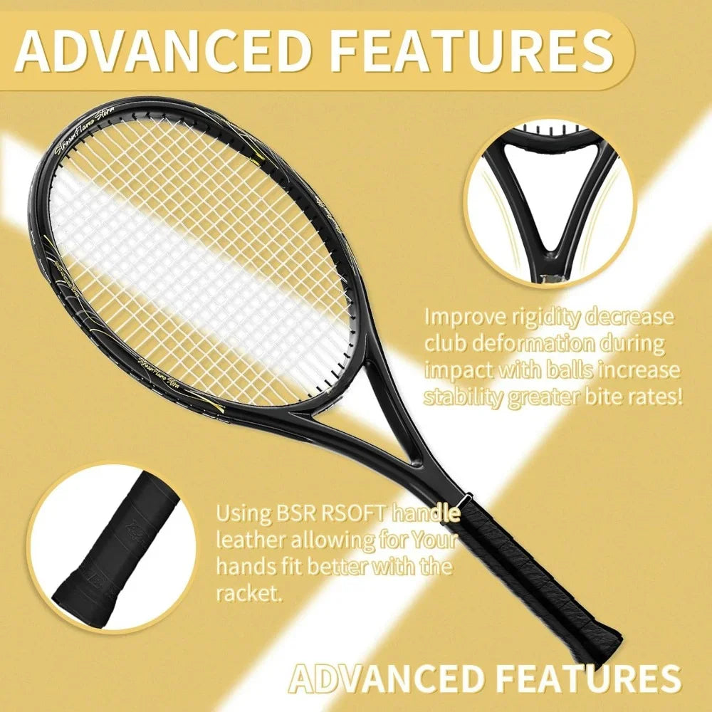 27'' Tennis Racquet for Beginner, includes 4 Tennis Balls,