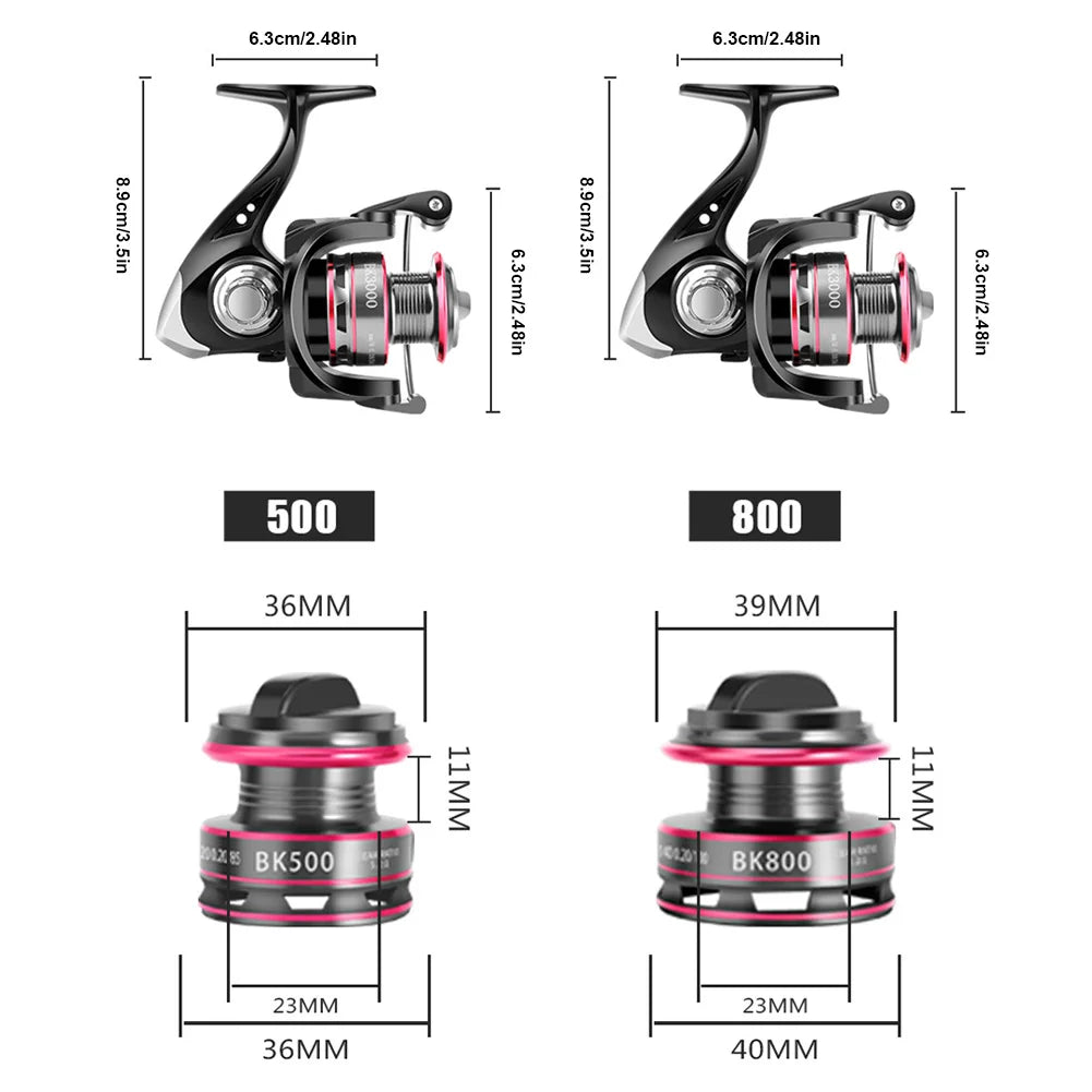 Spinning Fishing Reel 5.2/1 Gear Ratio