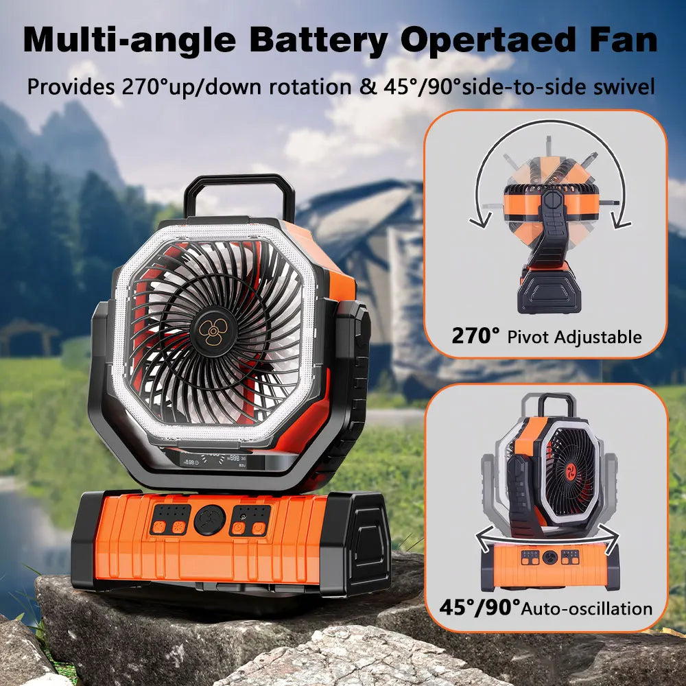 Portable Outdoor Camping Fan USB Rechargable