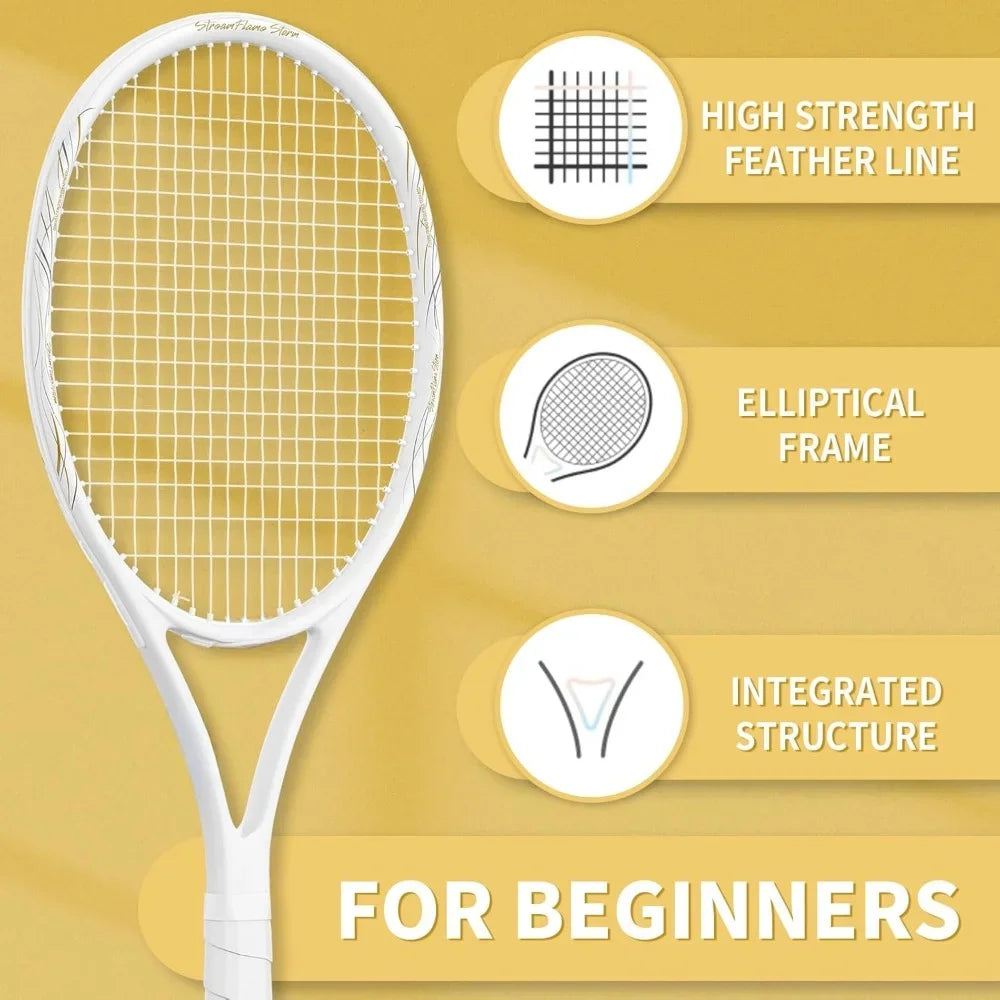 27'' Tennis Racquet for Beginner, includes 4 Tennis Balls,